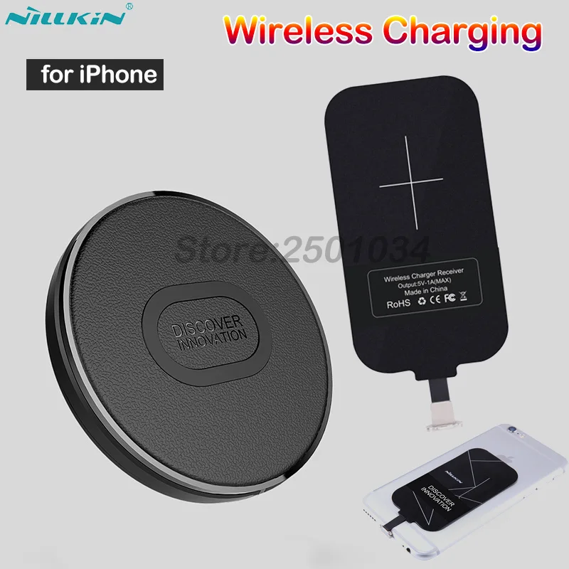 Nillkin Mini Qi Быстрое беспроводное зарядное устройство для Apple iPhone + приемник Lightning Port
