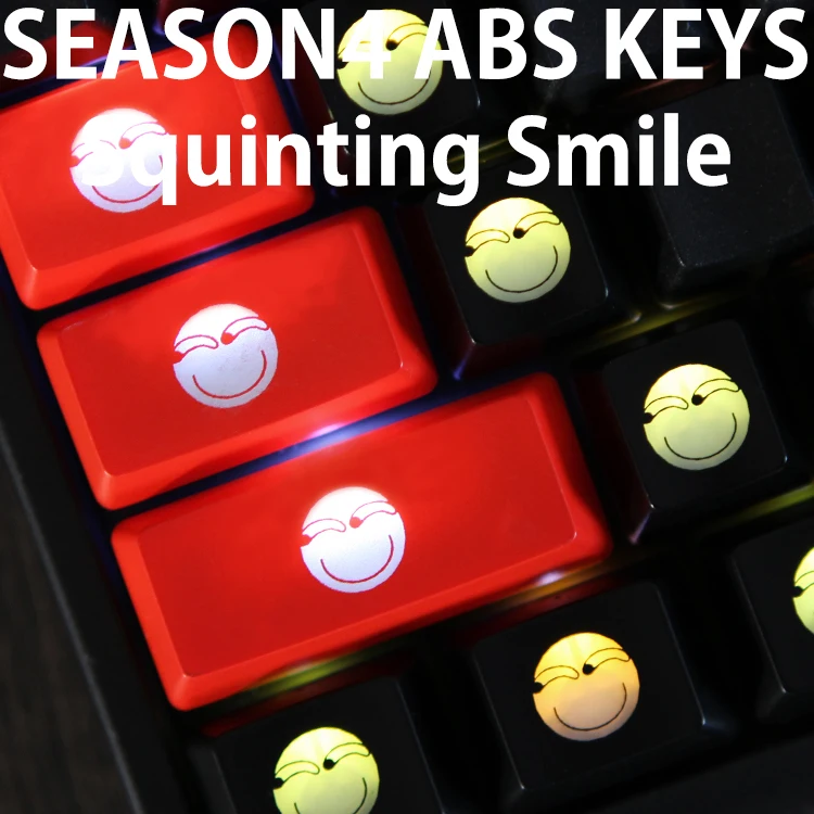 Novelty Shine Through Keycaps ABS Etched, light Squinting smile funny smile black red 1.75u capslock custom mechanical keyboard
Novelty Shine Through Keycaps ABS Etched, light Squinting smile funny smile black red 1.75u capslock custom mechanical keyboard