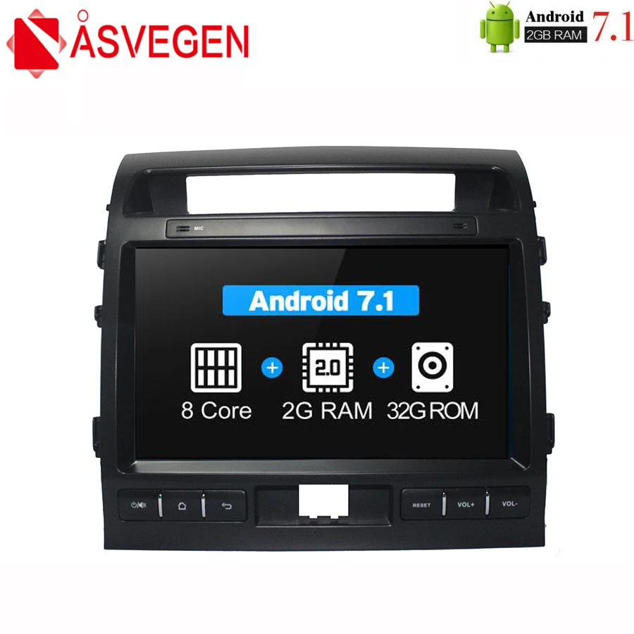 Фото Asvegen Android Восьмиядерный автомобильный радиоприемник для Toyota LAND CRUISER 2007 2015 2 din