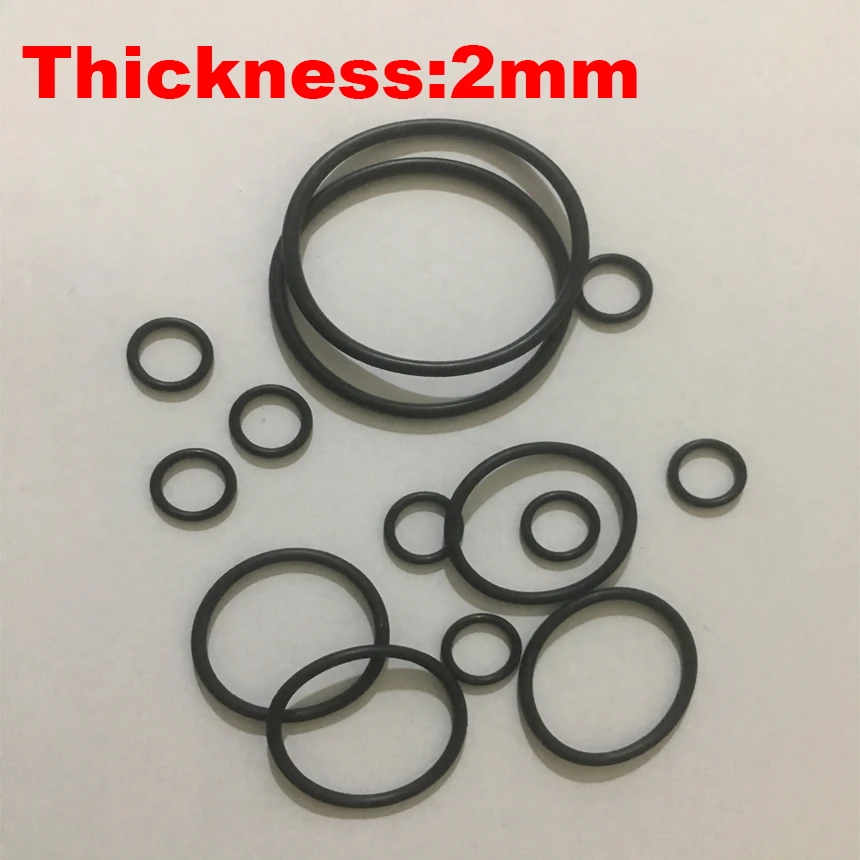

600pcs 7.5x2 7.5*2 8x2 8*2 9x2 9*2 10x2 10*2 OD*Thickness Black NBR Nitrile Chemigum Rubber O-Ring Washer Oil Seal O Ring Gasket