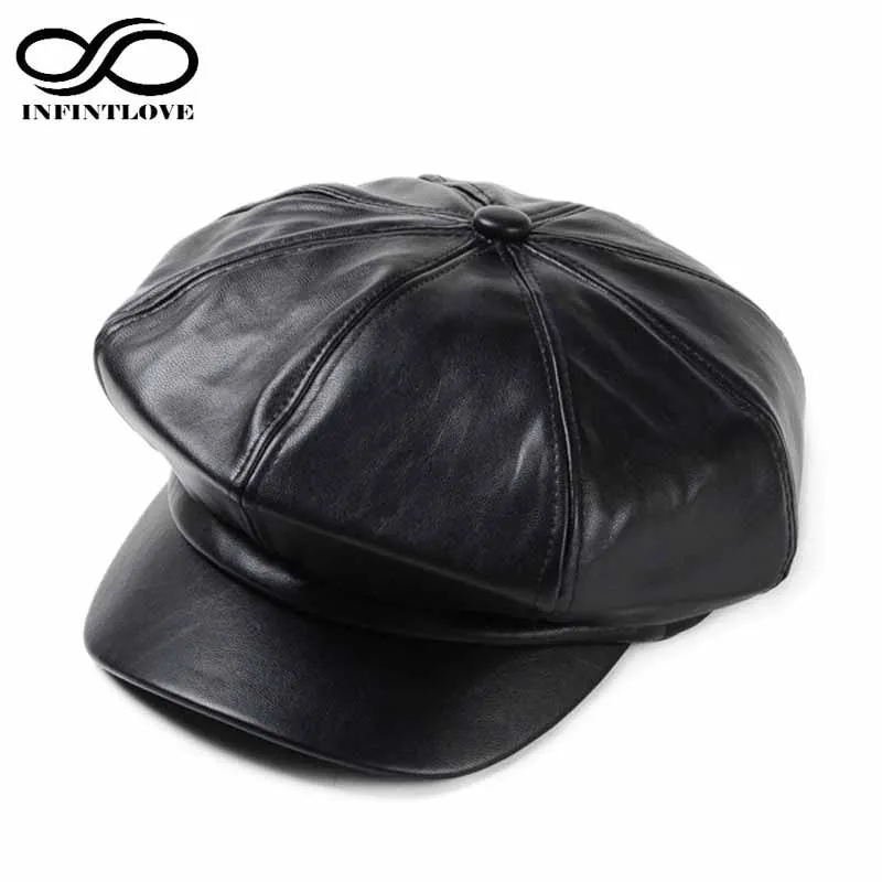 LUCKYLIANJI Unisex PU Leather Octagonal Cap Sun Visor Cabbie Newsboy Artist Beret Hat Adjustable Size
LUCKYLIANJI Unisex PU Leather Octagonal Cap Sun Visor Cabbie Newsboy Artist Beret Hat Adjustable Size