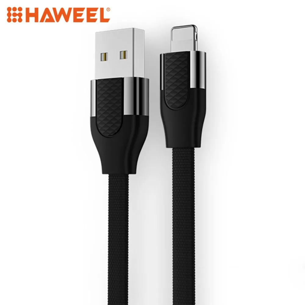 HAWEEL 1m 2.4A USB to 8 Pin U Shape Aluminum Fast Charging & Data Flat Cable For iPhone and iPad
HAWEEL 1m 2.4A USB to 8 Pin U Shape Aluminum Fast Charging & Data Flat Cable For iPhone and iPad