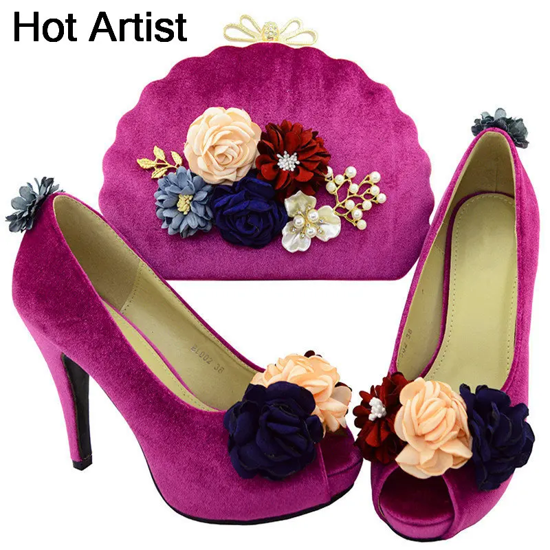 Hot Artist 2018 Newest Italian Flowers Woman Shoes And Bag Set Fashion Elegant Spike Heels Shoes And Purse Set For Party BL002
Hot Artist 2018 Newest Italian Flowers Woman Shoes And Bag Set Fashion Elegant Spike Heels Shoes And Purse Set For Party BL002