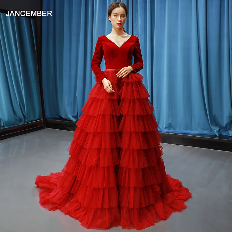 J66792 Jancember Red Prom Dress Wedding 2021 Party Cake Style A-Line Floor Length Long Sleeve Evening Gown
J66792 Jancember Red Prom Dress Wedding 2021 Party Cake Style A-Line Floor Length Long Sleeve Evening Gown