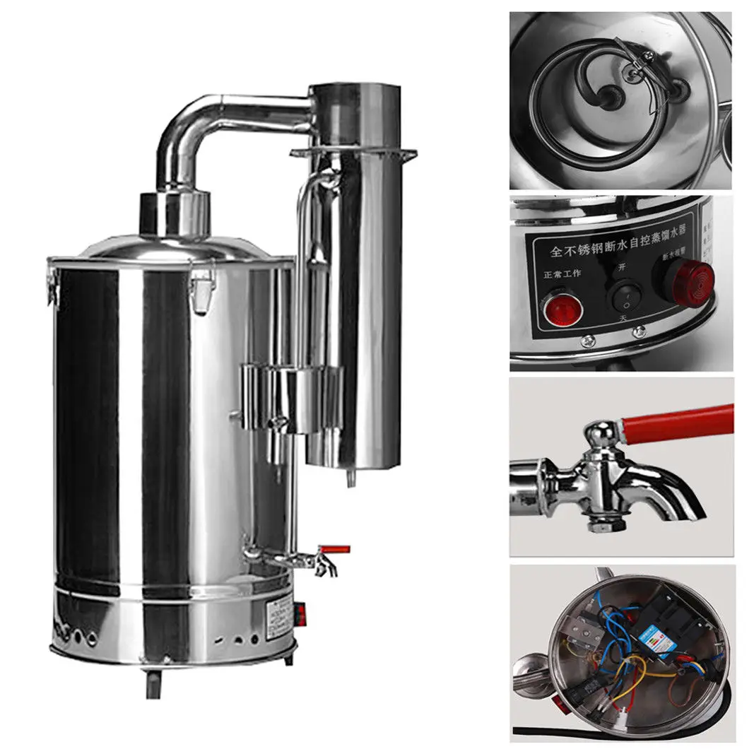 20L Litres Water Control Type New Stainless Electric Medical/Home/Lab Pure Water Distiller Filter Purifier Brew Kits
20L Litres Water Control Type New Stainless Electric Medical/Home/Lab Pure Water Distiller Filter Purifier Brew Kits