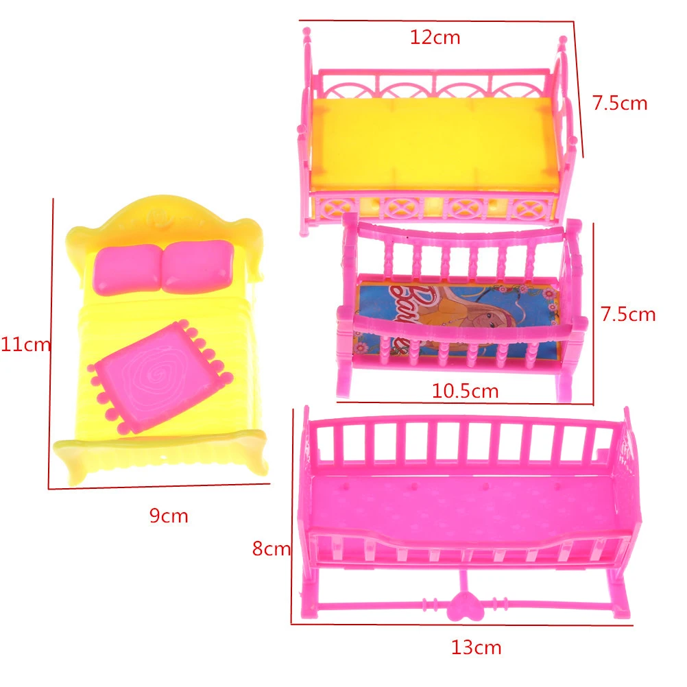 Cute One Set Doll Accessories Platic Rocking Cradle Bed Play House Toys For Kelly Doll For Mini doll house Furniture
Cute One Set Doll Accessories Platic Rocking Cradle Bed Play House Toys For Kelly Doll For Mini doll house Furniture