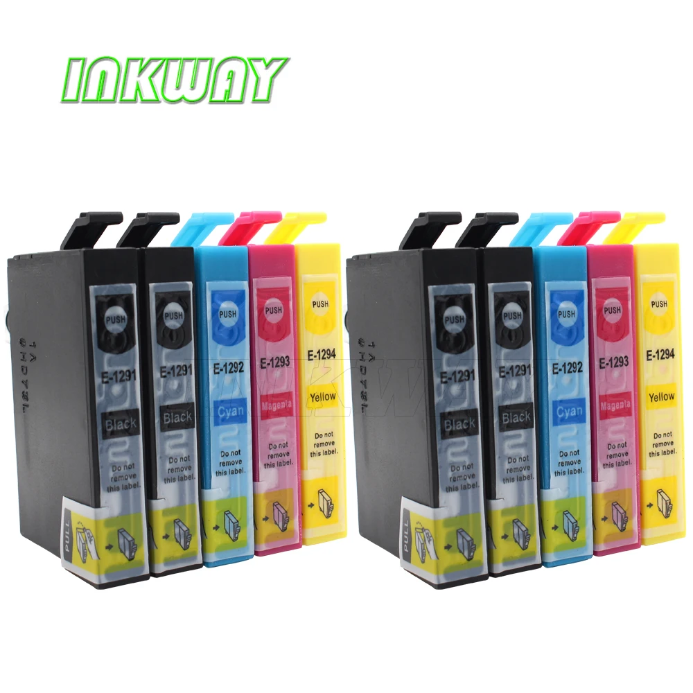 INK WAY 10 pack Compatible T1291 T1292 T1293 T1294 Ink cartridge for stylus SX235W SX425W SX420W SX438W SX525WD SX535WD Printer
INK WAY 10 pack Compatible T1291 T1292 T1293 T1294 Ink cartridge for stylus SX235W SX425W SX420W SX438W SX525WD SX535WD Printer