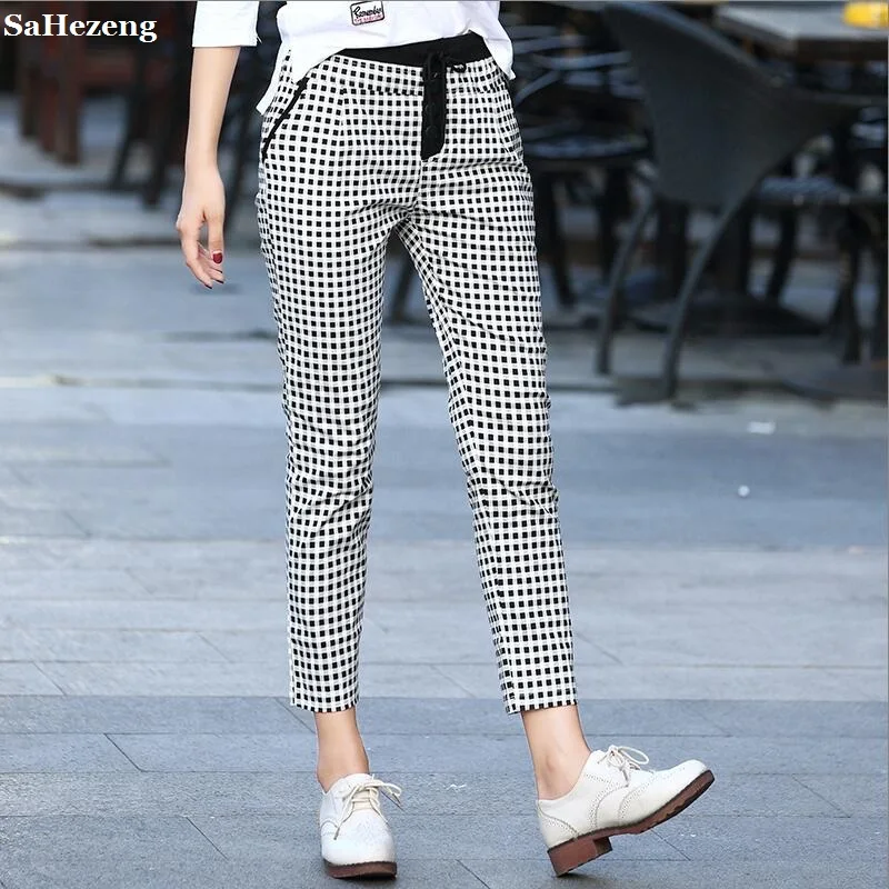 Quality Summer Casual Drawstring Plaid Pencil Pants For Women 2022 Ladies Trousers Slim Mid Waist Stretch OL Work Pantalon P48-1
Quality Summer Casual Drawstring Plaid Pencil Pants For Women 2022 Ladies Trousers Slim Mid Waist Stretch OL Work Pantalon P48-1