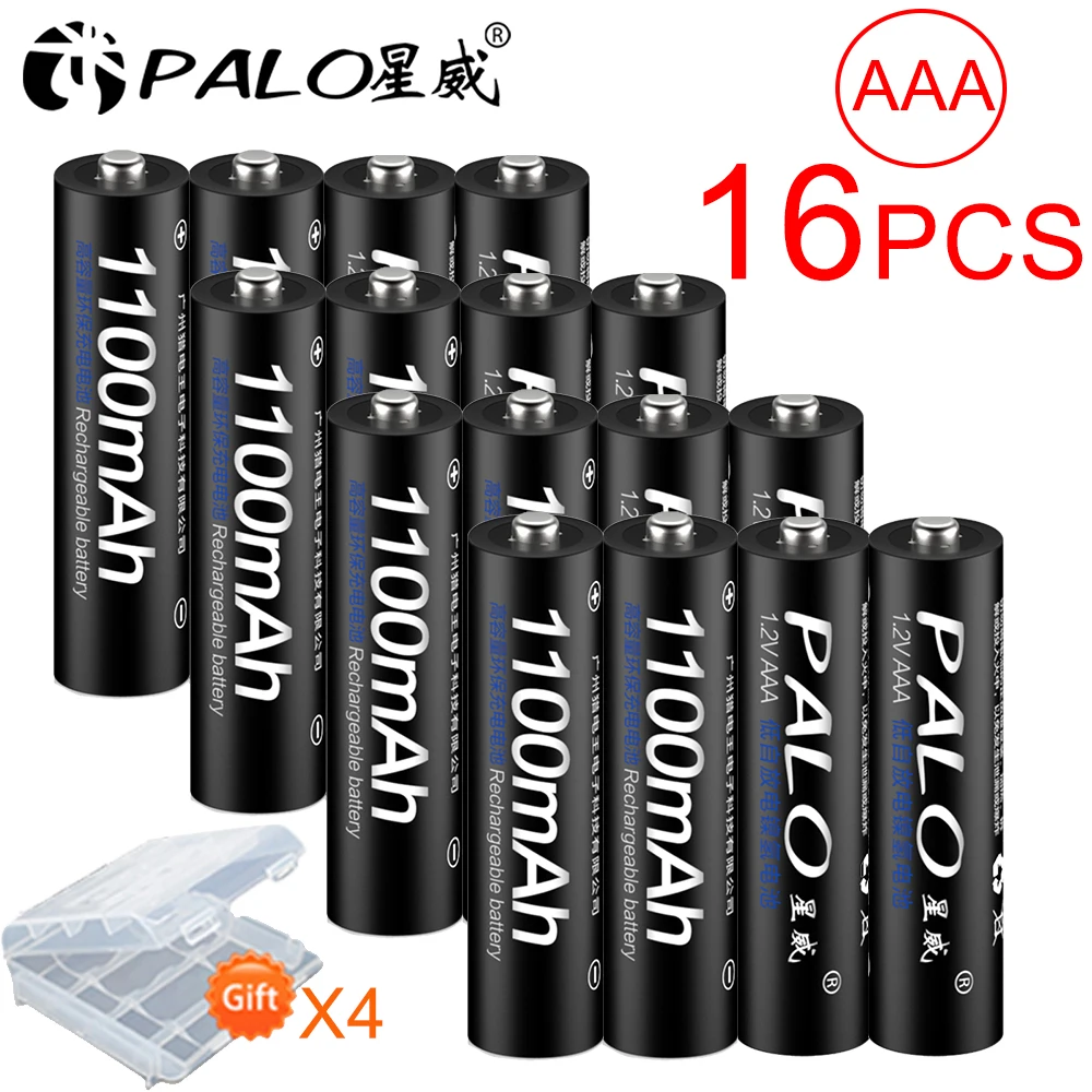 PALO 16pcs/lot 1.2v AAA 3A NIMH 1100 mah AAA Battery Rechargeable aaa Batteria ni-mh batteries battery rechargeable
PALO 16pcs/lot 1.2v AAA 3A NIMH 1100 mah AAA Battery Rechargeable aaa Batteria ni-mh batteries battery rechargeable
