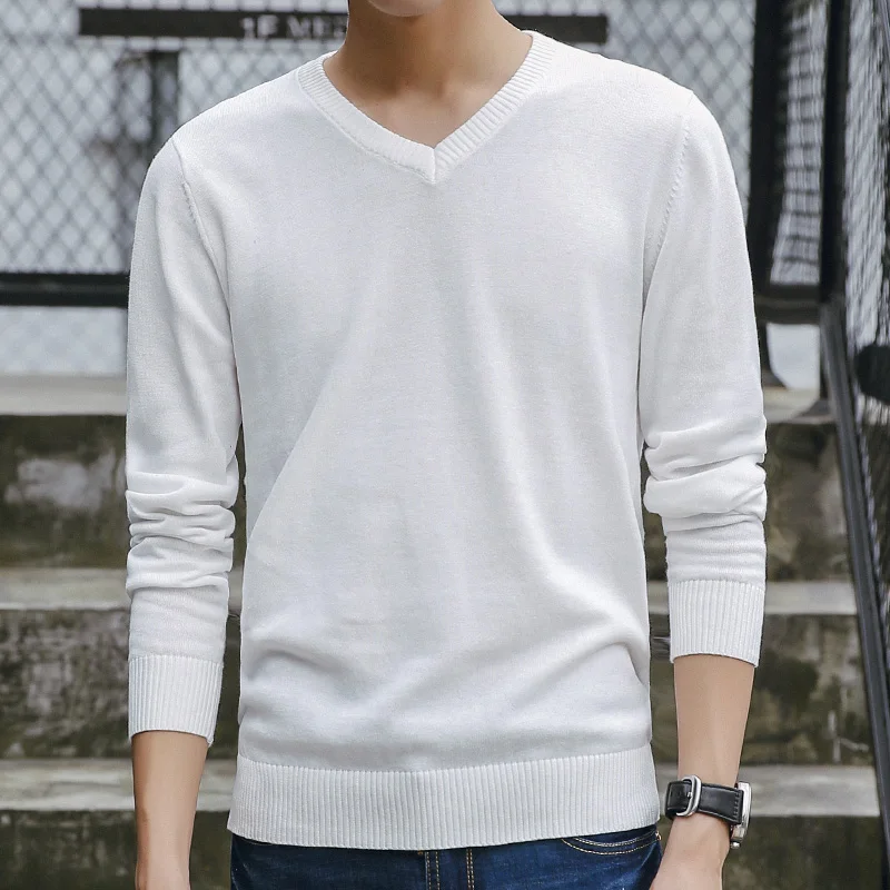 New Sweater Men 2019 Hot Sale Autumn V-Neck Solid Quality Cotton Knitted Brand Clothing Male Sweaters Casual Pullovers Men M-3XL
New Sweater Men 2019 Hot Sale Autumn V-Neck Solid Quality Cotton Knitted Brand Clothing Male Sweaters Casual Pullovers Men M-3XL