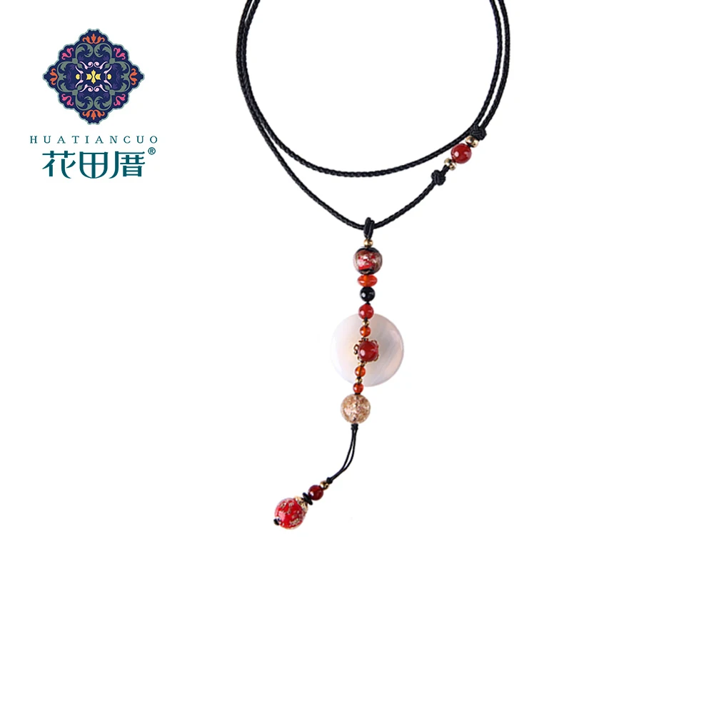 Ethnic Handmade Tassel Pendant Necklace Colored Glass Beads Red Black Stone Bead Round A gate Buckle Female Accessories CL-17090
Ethnic Handmade Tassel Pendant Necklace Colored Glass Beads Red Black Stone Bead Round A gate Buckle Female Accessories CL-17090