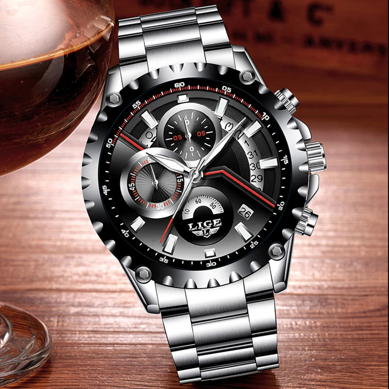 Relojes hombre 2018 LIGE мужские часы Топ люксовый бренд военные спортивные