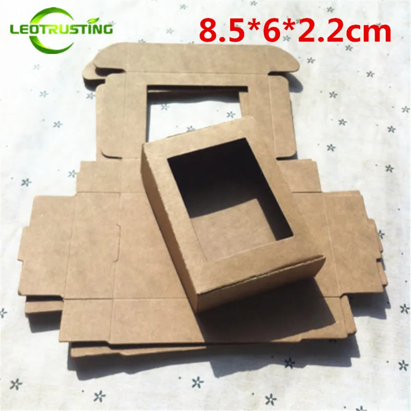 

Leotrusting 50 шт. 8,5*6*2,2 см коричневая коробка из крафт-бумаги натуральная крафт-бумага подарочная упаковочная коробка ручной работы бумажная картонная коробка