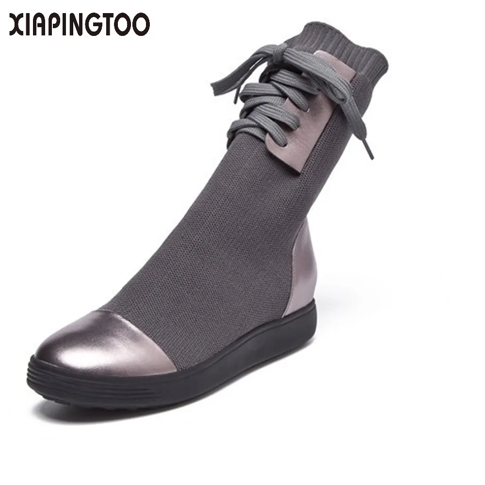 Guvoosm Genuine Leather Boots women Botas Mujer Shoes Woman Autumn Winter Round Toe Mid-calf Wool Casual Knitted Plush Feminina
Guvoosm Genuine Leather Boots women Botas Mujer Shoes Woman Autumn Winter Round Toe Mid-calf Wool Casual Knitted Plush Feminina