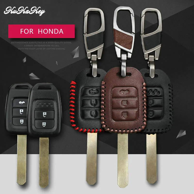 KUKAKEY Leather Car Key Case Cover For HONDA ACCORD CITY CIVIC CRV JAZZ HR-V HRV Vezel Remote Car Key Protection Shell
KUKAKEY Leather Car Key Case Cover For HONDA ACCORD CITY CIVIC CRV JAZZ HR-V HRV Vezel Remote Car Key Protection Shell