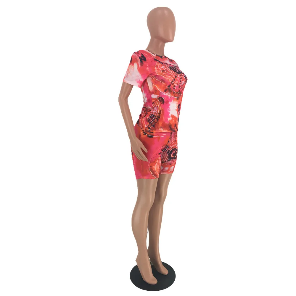 women tracksuit Tie Dye Casual Two Piece Set Summer Matching Short Sleeve Top+ Short Pant Bodycon 2 Piece Outfits sweatsuit
women tracksuit Tie Dye Casual Two Piece Set Summer Matching Short Sleeve Top+ Short Pant Bodycon 2 Piece Outfits sweatsuit