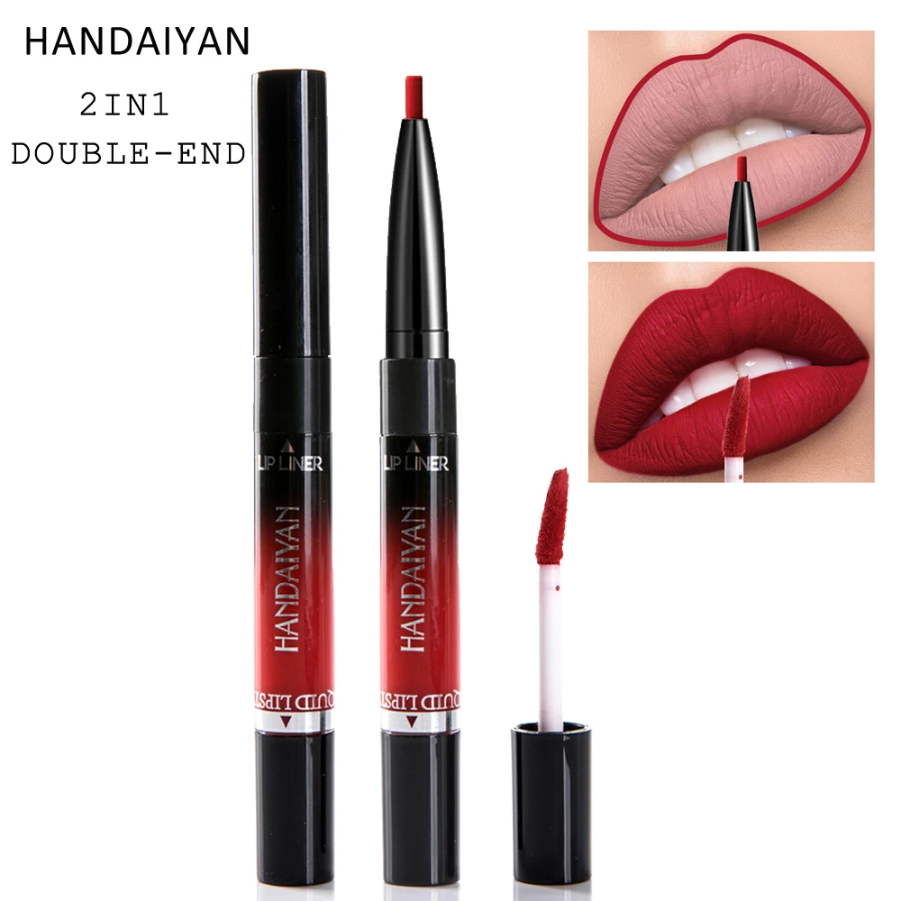 2019 HANDAIYAN 2 In 1 Lip Liner Matte Lip Pencil 14Color Waterproof Nude Color Moisturizing Lipstick Long-lasting Lips Llipliner
2019 HANDAIYAN 2 In 1 Lip Liner Matte Lip Pencil 14Color Waterproof Nude Color Moisturizing Lipstick Long-lasting Lips Llipliner