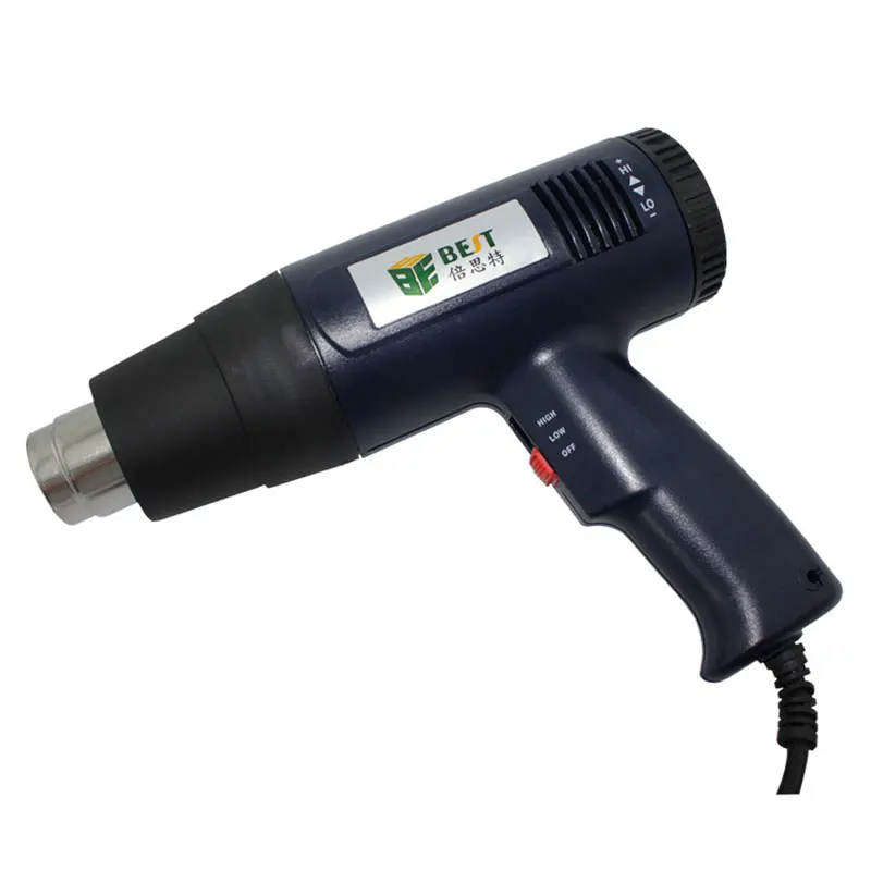 

BST-3A 1600W Handhold Hot Air Heat Gun Temperature Adjustable Hot Air Anti-slip Handle Blowing knob adjustable thermostat