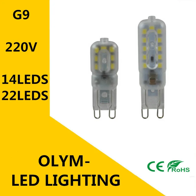 Новинка 2017 g9 14 светодиодов 22 светодиода 220В 230В 240В G9 лампа Led SMD 2835 LED свет замена 30/40