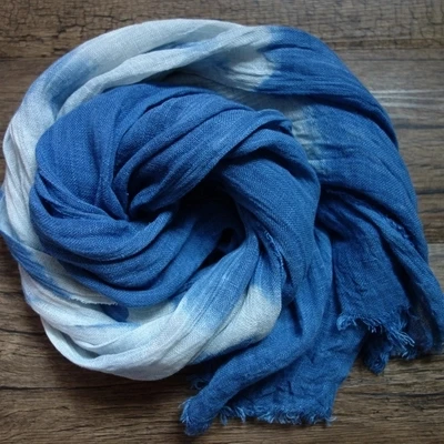 LinenAll women's handmade 100% plant dye 100% linen wood dyeing dark blue gradient scarf neutral section long scarf
LinenAll women's handmade 100% plant dye 100% linen wood dyeing dark blue gradient scarf neutral section long scarf
