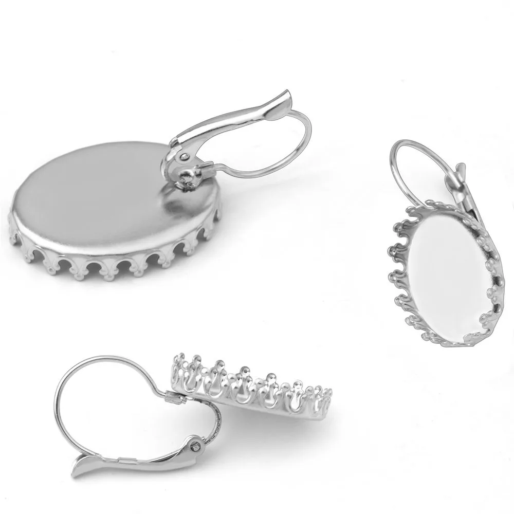 Stainless Steel French Ear Lever Back Clip Hook Earrings 13*18mm 18*25mm Oval Drop Bezel Cameo Cabochon Base Blanks Findings DIY
Stainless Steel French Ear Lever Back Clip Hook Earrings 13*18mm 18*25mm Oval Drop Bezel Cameo Cabochon Base Blanks Findings DIY
