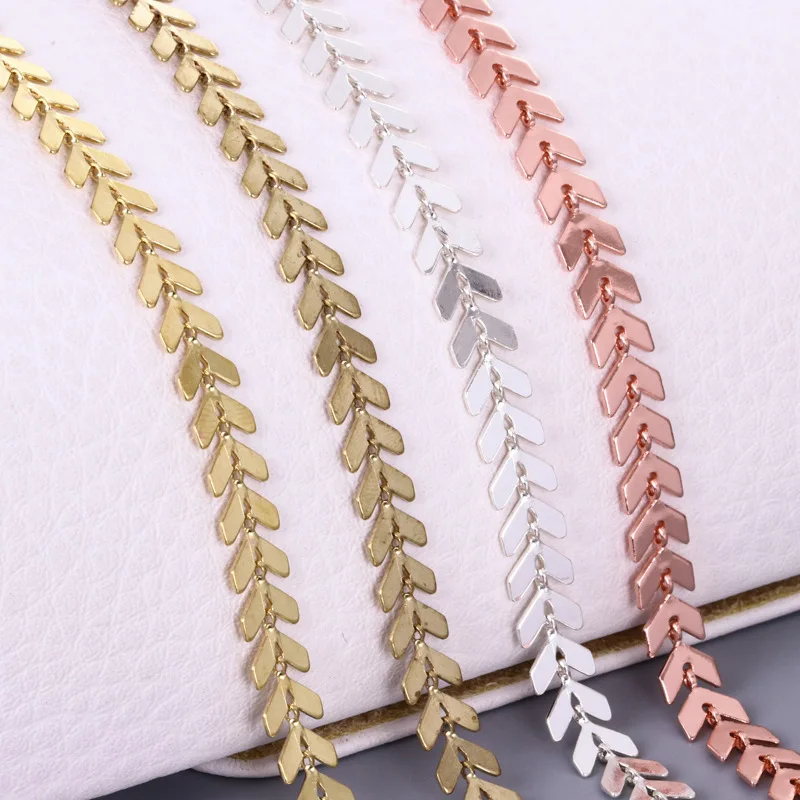 New Copper Fish Bone Chain White K Gold Plating Oval Shape Link Chains Handmade Jewelry Making Accessories 5m/roll Wholesale
New Copper Fish Bone Chain White K Gold Plating Oval Shape Link Chains Handmade Jewelry Making Accessories 5m/roll Wholesale
