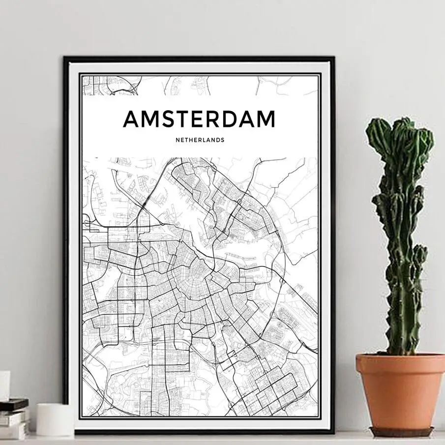 Amsterdam City Map Modern Canvas Painting Nordic Posters and Prints Wall Art Pictures For Living Room Home Decoration No Frame
Amsterdam City Map Modern Canvas Painting Nordic Posters and Prints Wall Art Pictures For Living Room Home Decoration No Frame