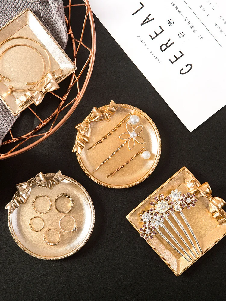 Small Bow Jewelry Dish Ring Necklace Storage Tray Trinket Dish Ring Candy Holder Bracelet Plate Square Gold
Small Bow Jewelry Dish Ring Necklace Storage Tray Trinket Dish Ring Candy Holder Bracelet Plate Square Gold