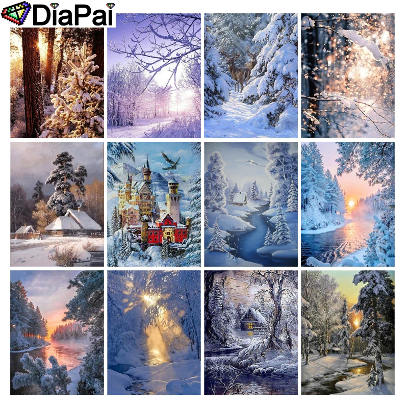 DIAPAI 100% Full Square/Round Drill 5D DIY Diamond Painting "Sunset snow scene" 3D Embroidery Cross Stitch Home Decor
DIAPAI 100% Full Square/Round Drill 5D DIY Diamond Painting "Sunset snow scene" 3D Embroidery Cross Stitch Home Decor