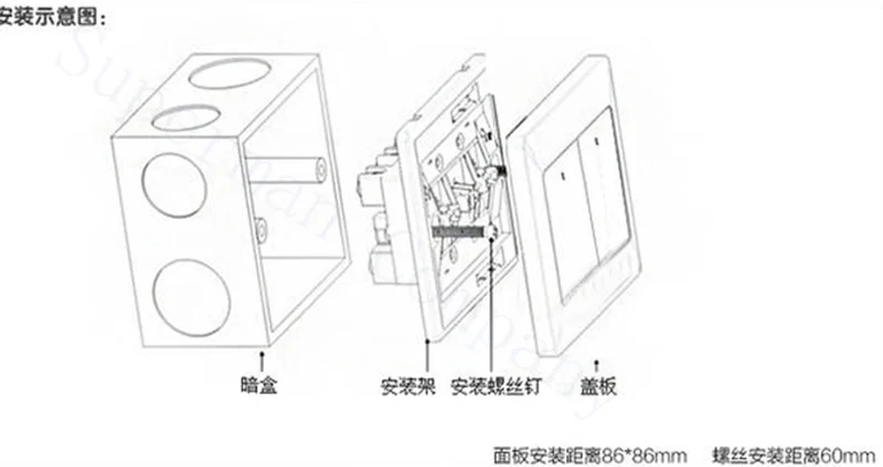 86 Тип настенный переключатель розетка панель Шампань одно соединение управление