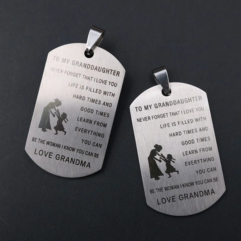 WKOUD 2pcs Love Grandma Tag Titanium Steel Pendant DIY Popular Handmade Stainless Steel Jewelry Family & Mother's Day Gift
WKOUD 2pcs Love Grandma Tag Titanium Steel Pendant DIY Popular Handmade Stainless Steel Jewelry Family & Mother's Day Gift