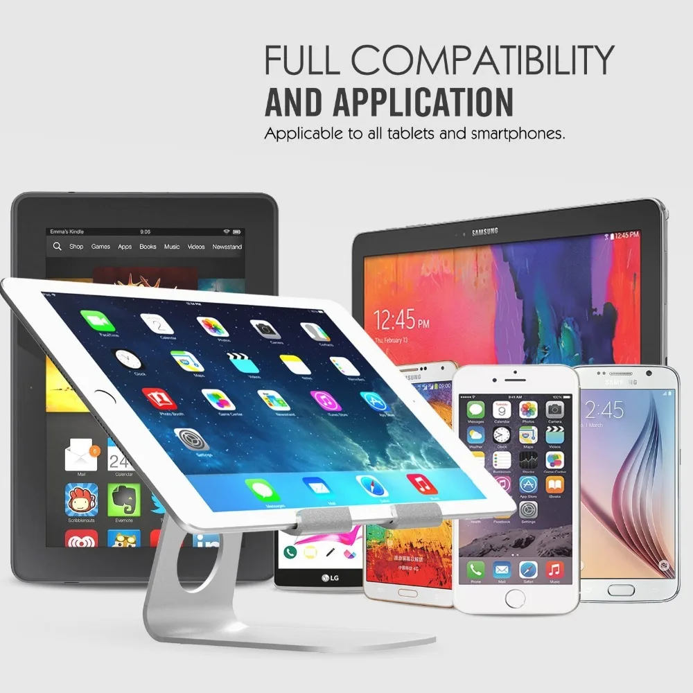 Multi-Angle Portable Aluminum Tablet Stand Holder for iPad Pro mini Samsung Huawei T1 701u kindle E-readers Smartphones
Multi-Angle Portable Aluminum Tablet Stand Holder for iPad Pro mini Samsung Huawei T1 701u kindle E-readers Smartphones