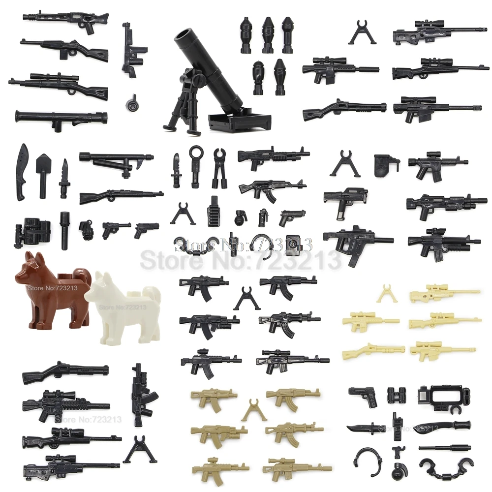 Hot Sale Weapon Pack Box Military Figure Set Dog Parts Gun MOC Accessories SWAT Model Building Blocks Brick Kits Toys
Hot Sale Weapon Pack Box Military Figure Set Dog Parts Gun MOC Accessories SWAT Model Building Blocks Brick Kits Toys