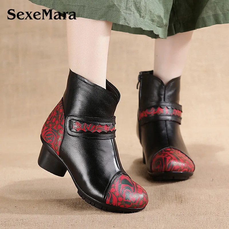 New Autumn Winter Women Martin Boots Female Side Zipper Retro Style Short Ankle Boots Warm Plush Genuine Leather Laides shoes 41
New Autumn Winter Women Martin Boots Female Side Zipper Retro Style Short Ankle Boots Warm Plush Genuine Leather Laides shoes 41