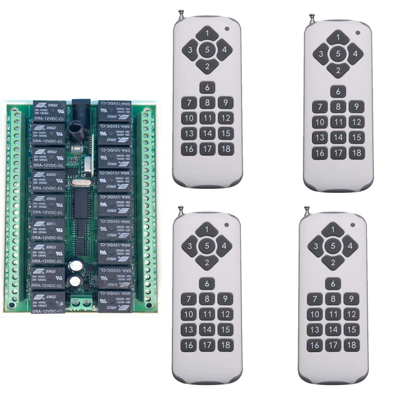 DC 12V 10A 18CH RF Wireless Remote Control switch 1000 m Agriculture security industry control new power on and off
DC 12V 10A 18CH RF Wireless Remote Control switch 1000 m Agriculture security industry control new power on and off