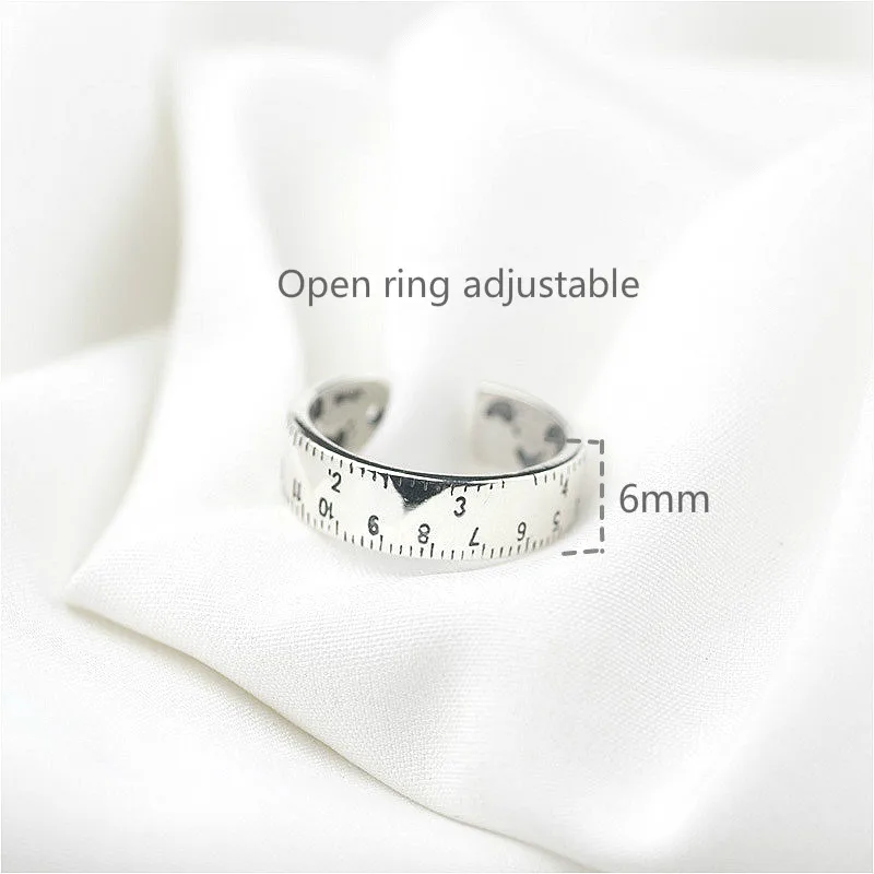 Footprint Ruler Simple Real 925 Sterling Silver Rings For Women High Quality Fine Jewelry Femme Open Ring Vintage Flyleaf
Footprint Ruler Simple Real 925 Sterling Silver Rings For Women High Quality Fine Jewelry Femme Open Ring Vintage Flyleaf