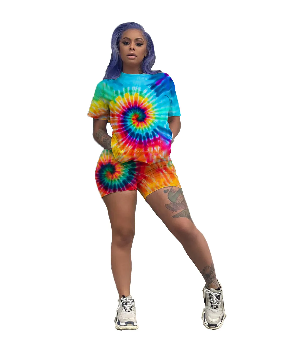 women new summer black hole tie dye 3d print short sleeve o-neck t shirts & shorts suit two piece set sporty tracksuit LY5047
women new summer black hole tie dye 3d print short sleeve o-neck t shirts & shorts suit two piece set sporty tracksuit LY5047