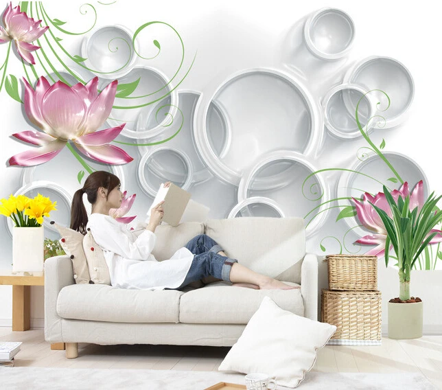 Custom 3D Wallpaper, ice crystal relief lotus murals for the living room bedroom TV background wall vinyl papel de parede
Custom 3D Wallpaper, ice crystal relief lotus murals for the living room bedroom TV background wall vinyl papel de parede