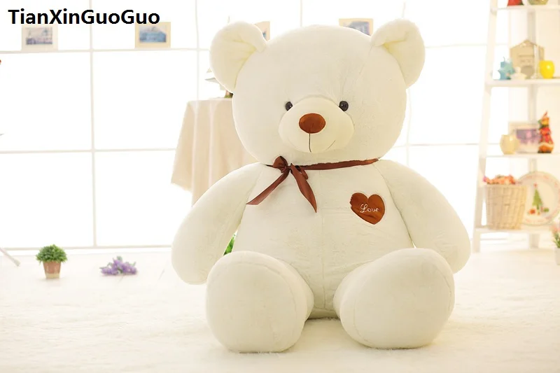 stuffed toy large 80cm love heart white teddy bear plush toy silk belt bear soft doll throw pillow birthday gift s0365
stuffed toy large 80cm love heart white teddy bear plush toy silk belt bear soft doll throw pillow birthday gift s0365