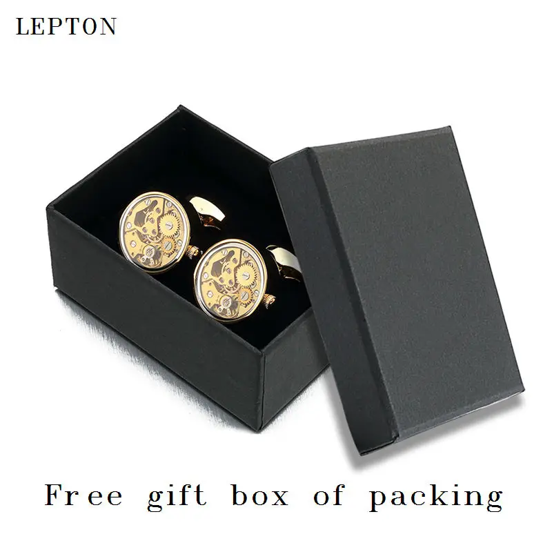 Functional Gold Watch Movement Cufflinks With Glass Stainless Steel Steampunk Gear Watch Mechanism Cuff links for Mens gemelos
Functional Gold Watch Movement Cufflinks With Glass Stainless Steel Steampunk Gear Watch Mechanism Cuff links for Mens gemelos