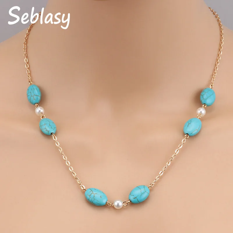 Seblasy Bohemian Maxi Single Chain Gold Color Natural Stone Beads Simulated Pearl Necklaces & Pendants for Women Party Jewelry
Seblasy Bohemian Maxi Single Chain Gold Color Natural Stone Beads Simulated Pearl Necklaces & Pendants for Women Party Jewelry