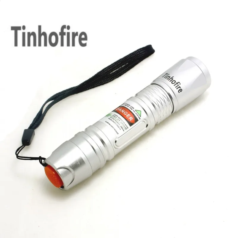 Tinhofire лазерный красный указатель 619 Серебряный 5 мВт ручка фонарик с 16340 батареей и