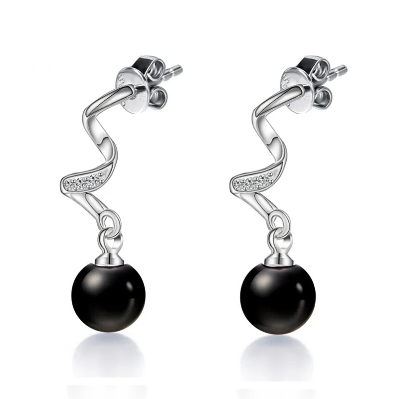 925 Sterling Silver Shiny Crystal Black Stone Fashion Stud Earrings for Women Gift Wholesale Jewelry 2017 New Hot Sale Earrings
925 Sterling Silver Shiny Crystal Black Stone Fashion Stud Earrings for Women Gift Wholesale Jewelry 2017 New Hot Sale Earrings