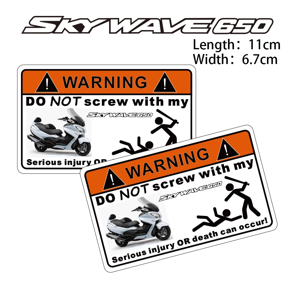 KODASKIN дешевый 2D креативный предупреждающий стикер для мотоцикла Suzuki Skywave 650 |