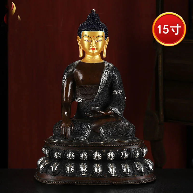 43cm LARGE Huge # HOME Hall efficacious Protection Talisman Tibetan Silver plating Shakyamuni Buddha Buddhist brass statue
43cm LARGE Huge # HOME Hall efficacious Protection Talisman Tibetan Silver plating Shakyamuni Buddha Buddhist brass statue