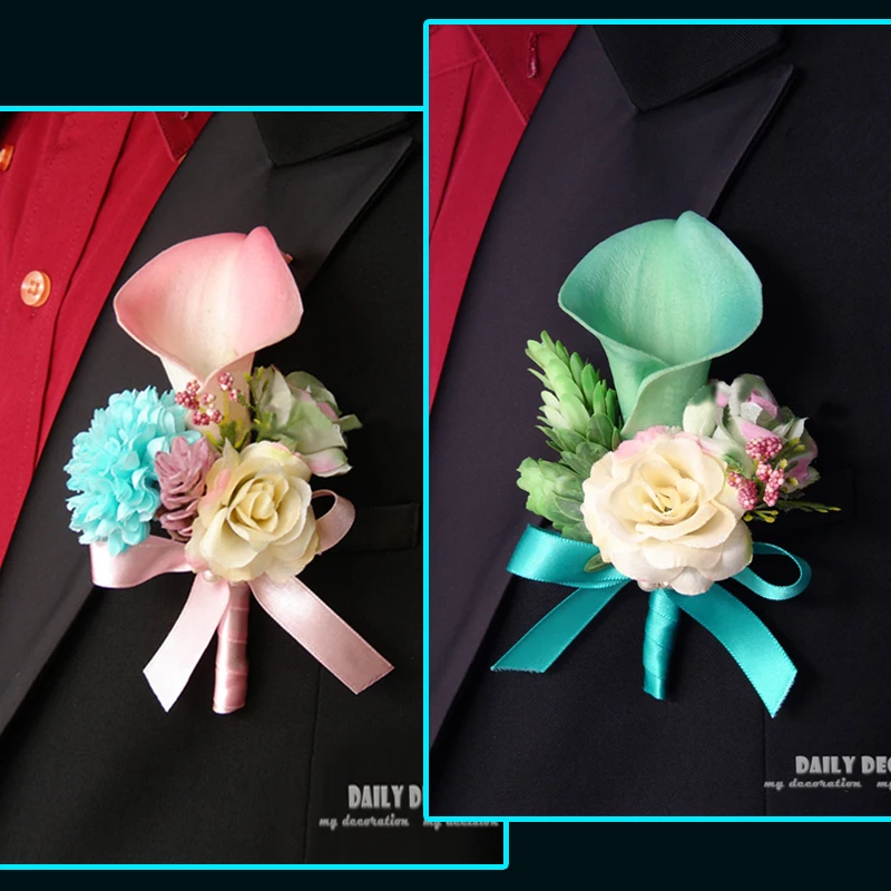 Pink / blue PU calla lily wedding flowers bride wrist flower wedding bridal hand flower groom corsage groom boutonniere
Pink / blue PU calla lily wedding flowers bride wrist flower wedding bridal hand flower groom corsage groom boutonniere