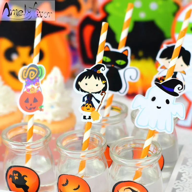 Halloween Paper Straws Birthday Party Decorations Kids Decoration Paper Drinking Straws Party Festive Supplies Pumpkin Ghost
Halloween Paper Straws Birthday Party Decorations Kids Decoration Paper Drinking Straws Party Festive Supplies Pumpkin Ghost