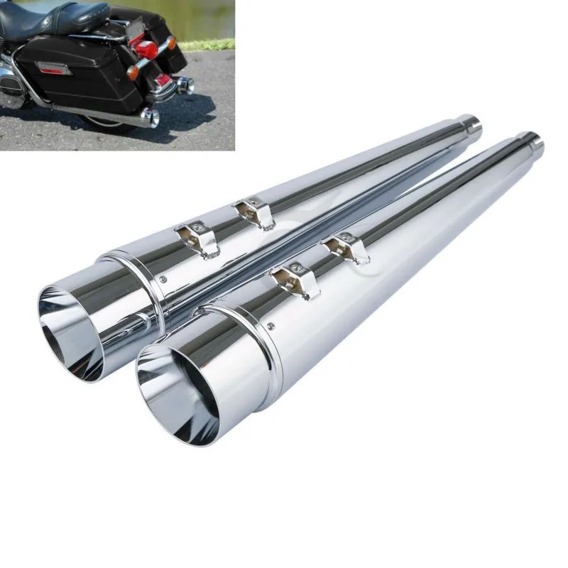 Motorcycle 4" Megaphone Slip-On Mufflers Exhaust For Harley Bagger Touring Electra Glide Road King Road Glide 1995-2016 2015 14
Motorcycle 4" Megaphone Slip-On Mufflers Exhaust For Harley Bagger Touring Electra Glide Road King Road Glide 1995-2016 2015 14
