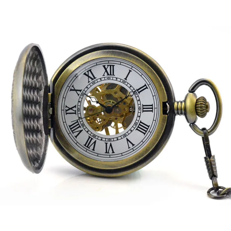 Часы с подвеской в виде совы коричневые античные механические ручные