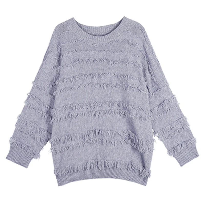 PERHAPS U Women Knitted Pullovers White Blue Pink O Neck Sweater Loose Tassel Autumn Winter M0058
PERHAPS U Women Knitted Pullovers White Blue Pink O Neck Sweater Loose Tassel Autumn Winter M0058